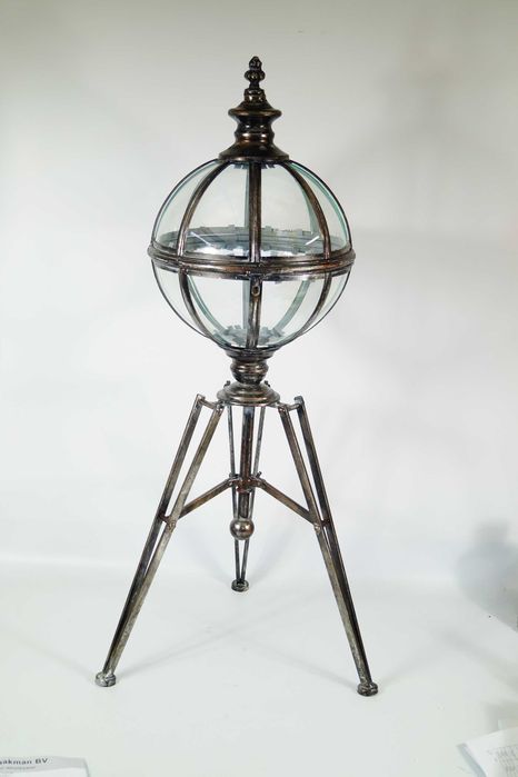 Duży stojący lampion glamour KULA stojak retro