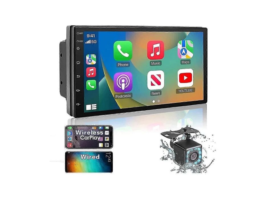Autoradio CarPlay com Camara / GPS (Novo na Caixa)