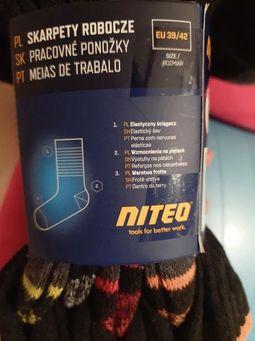 Ciepłe, długie skarpety, dobre na narty, 5sztuk, rozm. 39-42