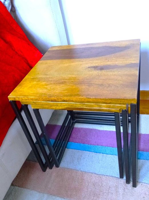 Modernistyczne szafki nocne ze stali nierdzewnej - styl LOFT