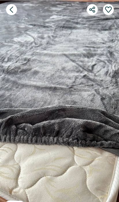 Простирадло на резинці.велюр.наматрасник.160.180