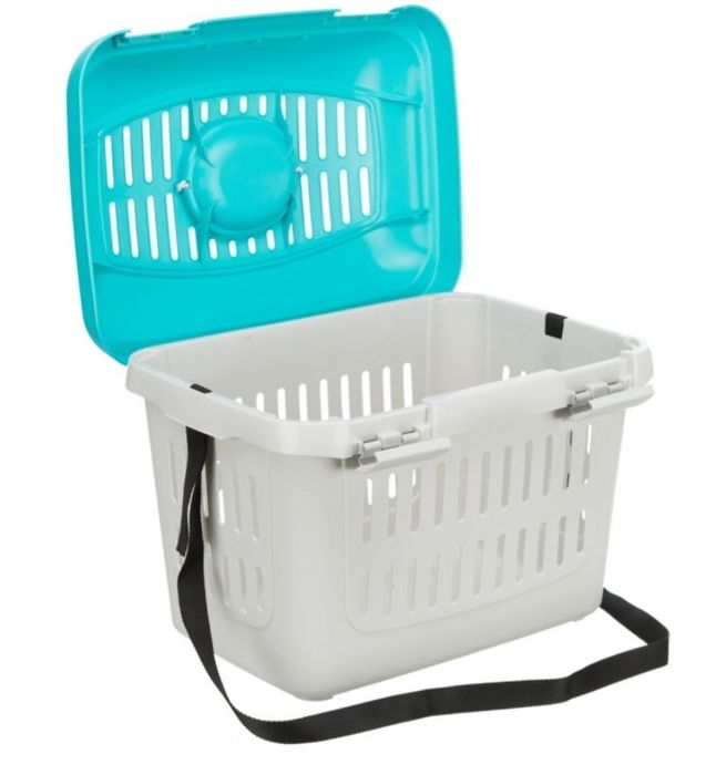 Transporter Midi-Capri , 44 × 33 × 32 cm, ciemnoszary/jasnoniebieski