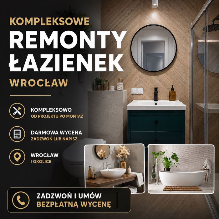 Remonty Łazienek Kompleksowo A-Z. Wrocław