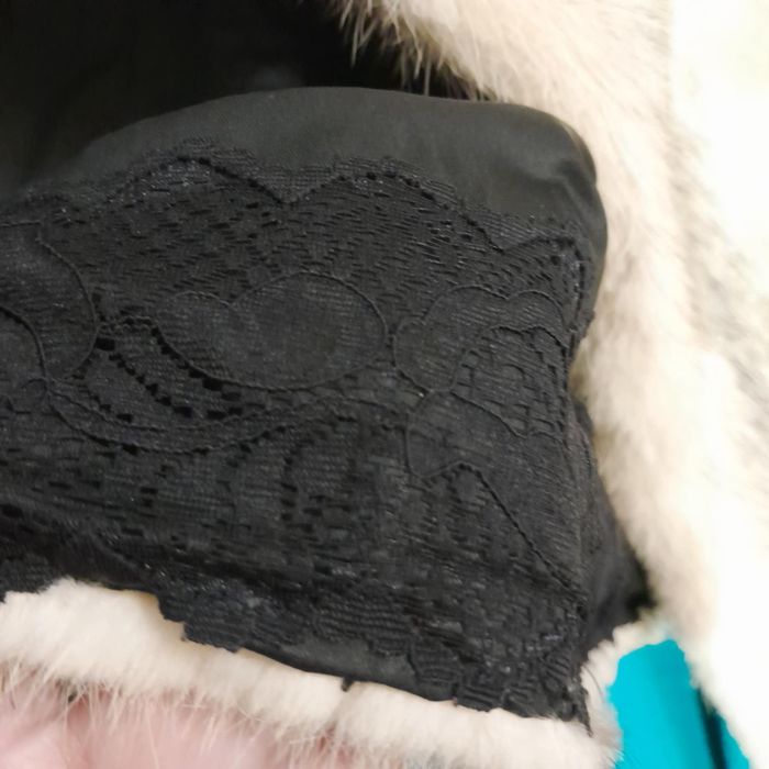 Шуба бомбер натуральне хутро біло срібна скандинавская норка крестовка