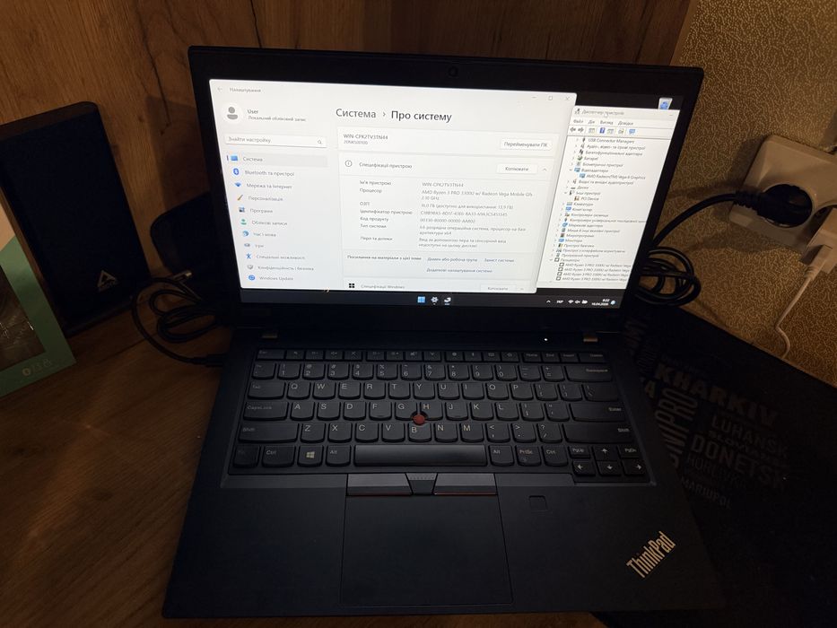 Ноутбук потужний Lenovo Ryzen3 pro+16ddr+m2 ssd+Vega 6 4gb стан нового!