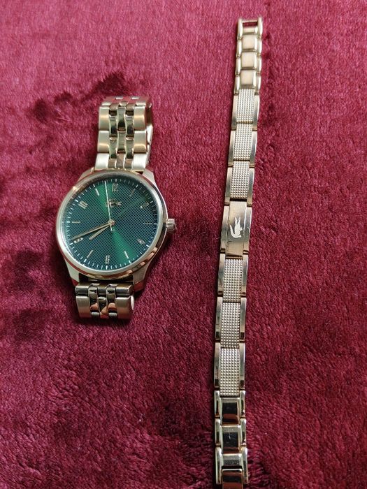 Zegarek Lacoste + Bransoleta | Złoty Męski