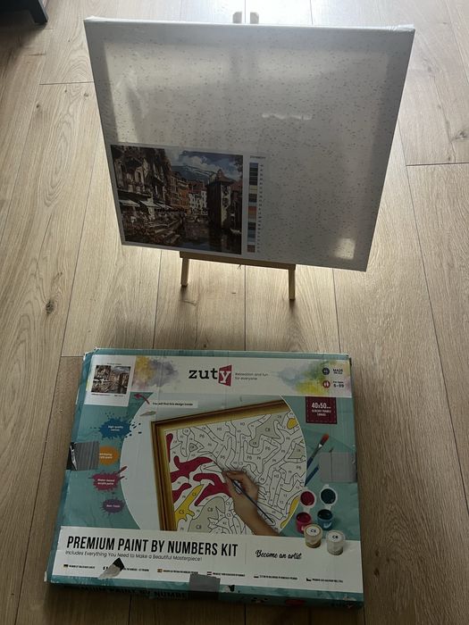Malowanie po numerach 40 × 50 cm – miasto nad wodą