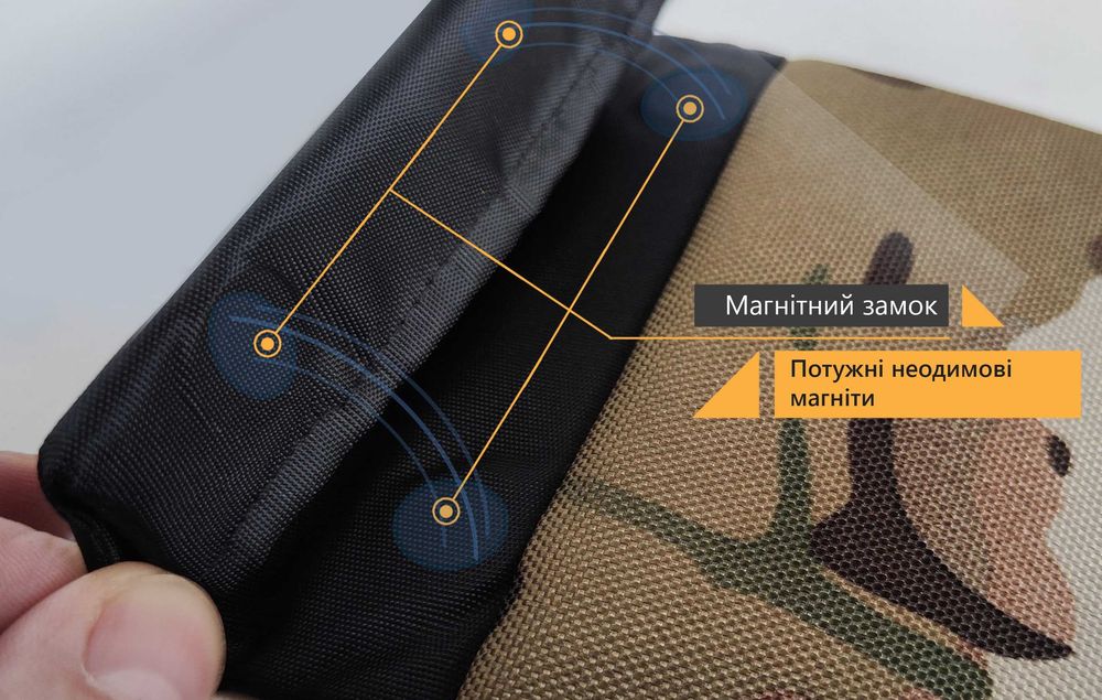 Екрануючий чохол Фарадея для телефона SiLock Defender MultiCam (18х11)