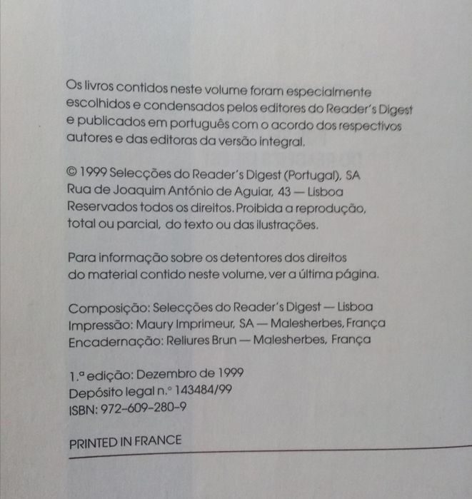 Selecções do Livro - (livros condensados) - 4 obras / 1 volume