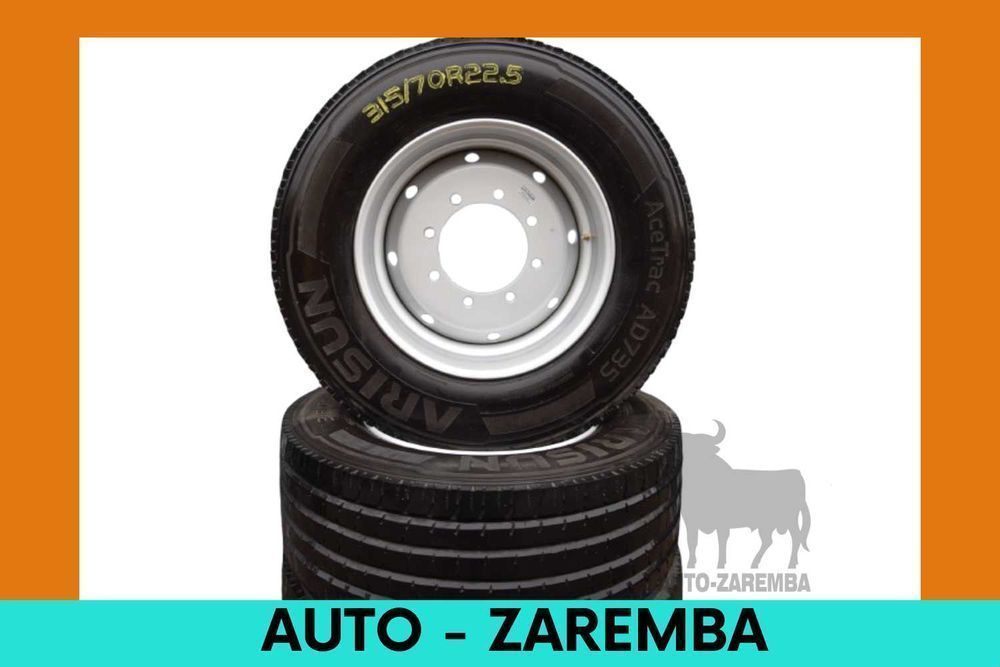 650netto KOŁA DO PRZYCZEP 315/70R22,5 NA 8 OTWORÓW z Tira 98cm ZAREMBA