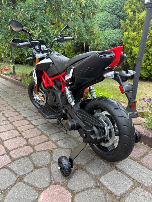 Pojazd na Akumulator Aprilia A007 motor motorek Czarny dla dzieci EVA