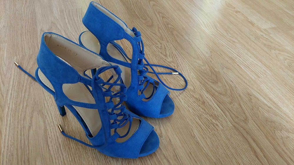 Szpilki turkusowe rozmiar 37