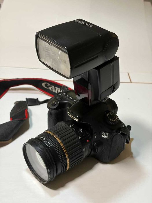 Canon 60D + Tamron 17-50 2.8 + lampa 580EX II + torba - do serwisu