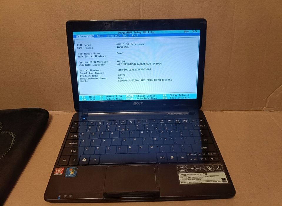 Acer aspire one 722