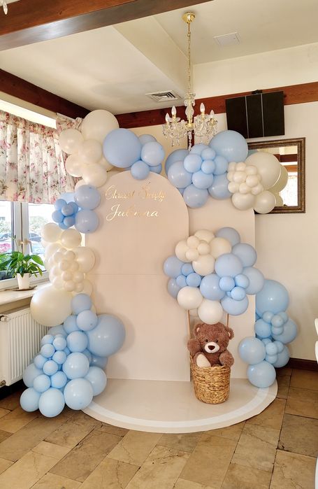 Ścianka balonowa, balony z helem, dekroacje•chrzest•roczek •urodziny •18