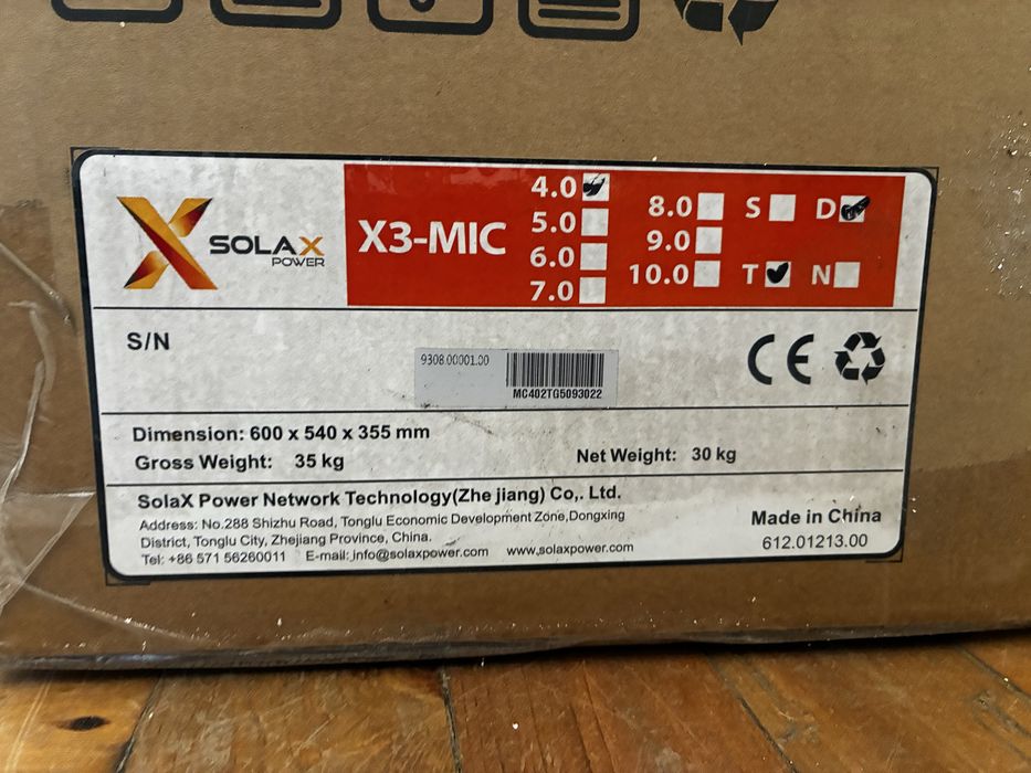 Inversor trifasico Solax X3 4kW
