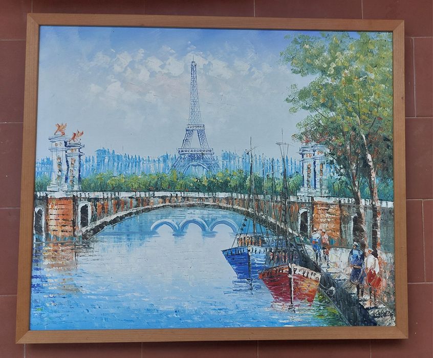 Quadro com pintura de Paris64553063219971120