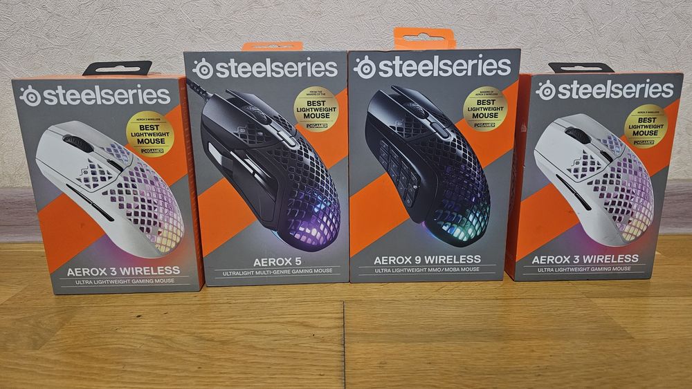 Ігрові бездротові мишки SteelSeries Aerox 3 / 5 / 9 Wireless (Оригінал)
