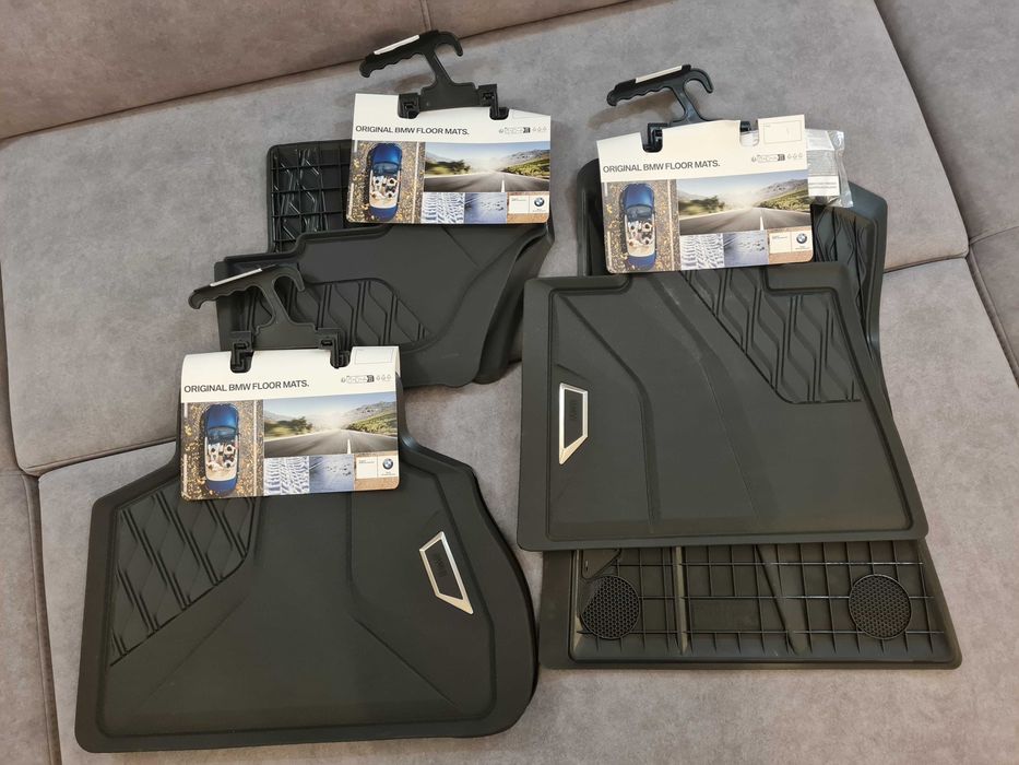 Dywaniki gumowe korytkowe oryginalne ASO BMW X7 7 osobowa G7 m50d