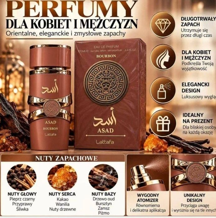 Lattafa Asad Bourbon 100 ml – Perfumy damskie i męskie