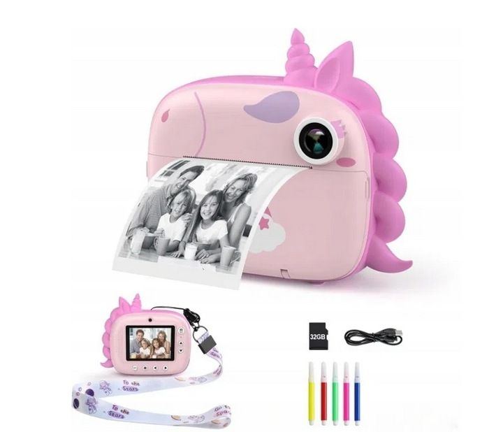 Aparat Dziecięcy Natychmiastowo Drukujący Himont Różowy