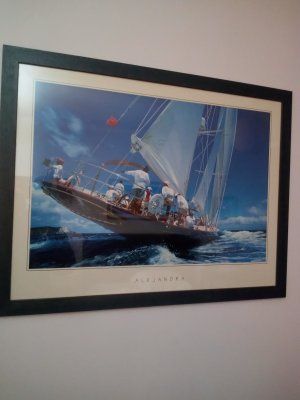 Náutica, veleiro quadro grande 87 x 67
