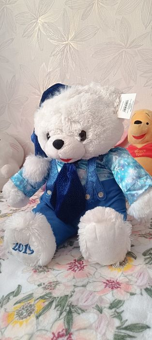 Белый мишка Dan Dee, США, 50 см (Snowflake Teddy), игрушка, коллекционный, новогодний, подарок, декор, новое