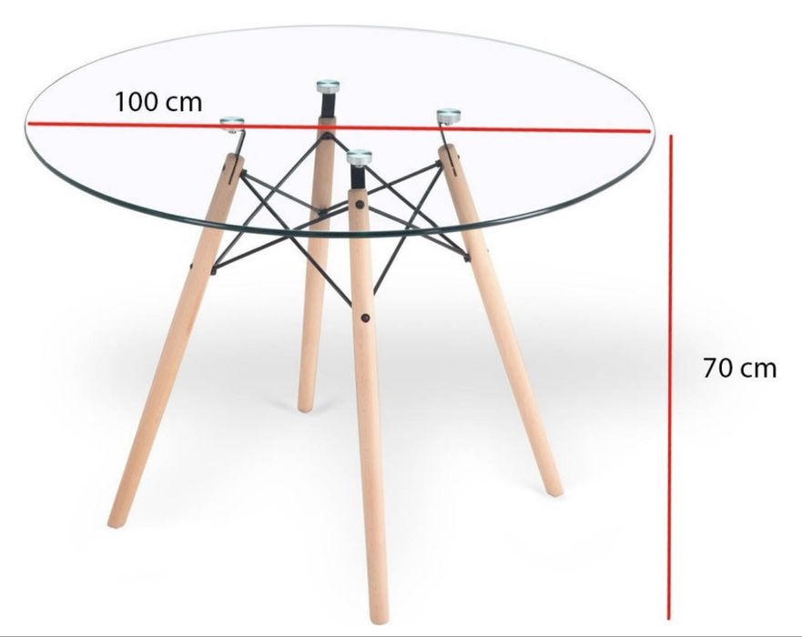 Mesa de vidro e 3 cadeiras usadas