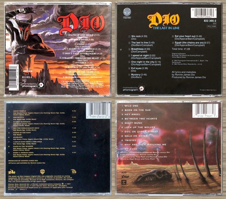 CD Dio - Holy Diver, The Last, Dream Evil, Lock Up The Wolves