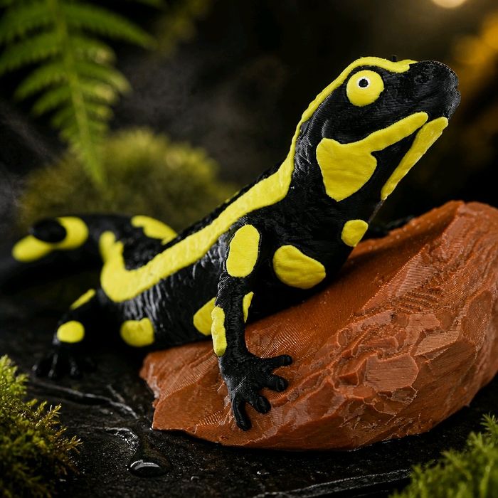 Salamandra Plamista Wyjątkowa Ozdoba Akcent na Regał lub do Roślin