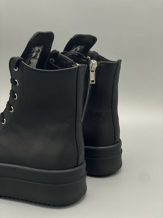 Rick Owens Ramones Mega Bumper Black High Leather/size 38-44
