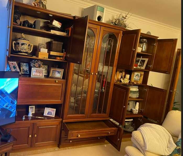 Móvel de Sala Completo em Madeira Maciça – Como Novo