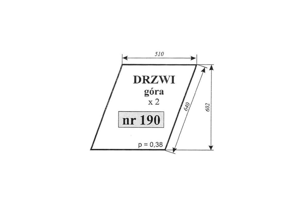 szyba drzwi góra zetor 190