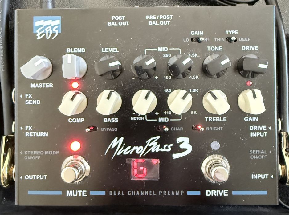 Preamp EBS MicroBass 3 analogowy do gitary basowej