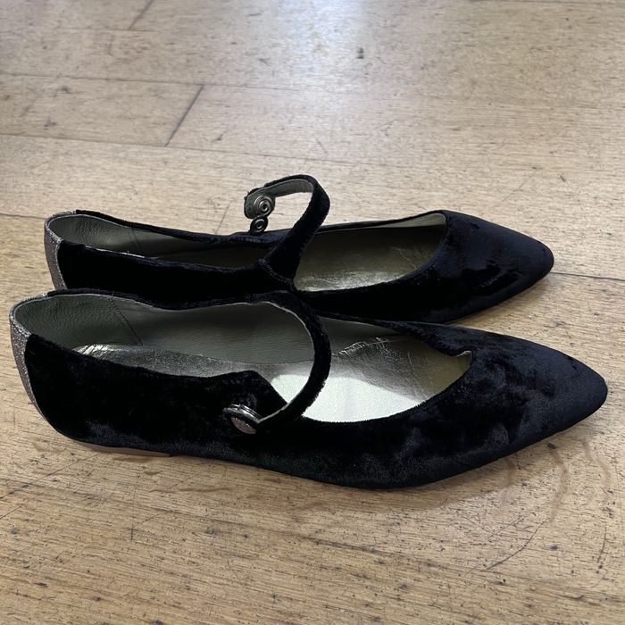 Sapatos Dana Black Velvet Ganzitos T.39 - NOVO