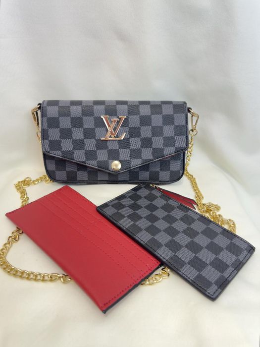 Стійка та стильна сумка крос-боді LV Félicie Style (з картхолдером та гаманцем)