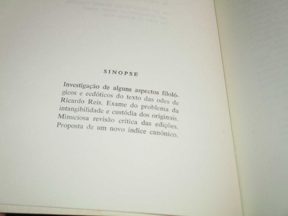Livro Os Originais As edições o Cânone das Odes Fernando Pessoa