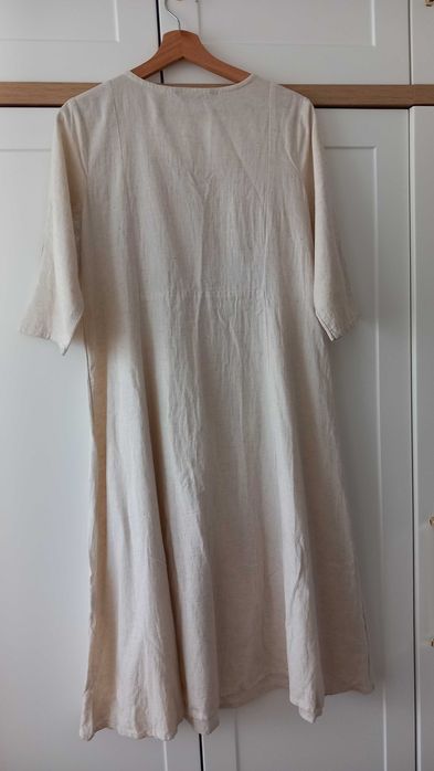 Rangmanch sukienka midi lniana indyjska haftowana boho etno 38