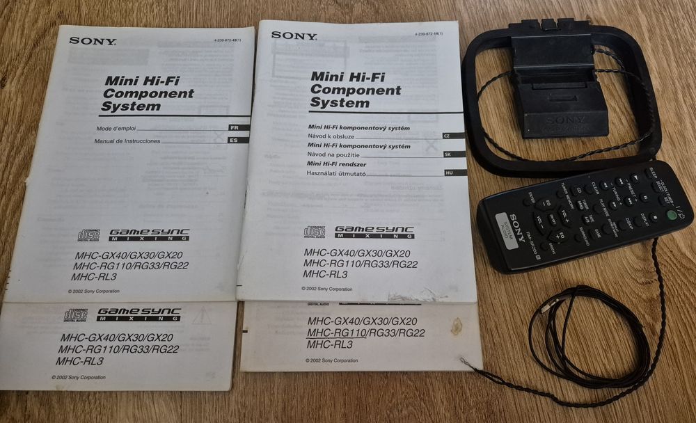 Wieża Sony MHC-RG110 kolumny głośniki