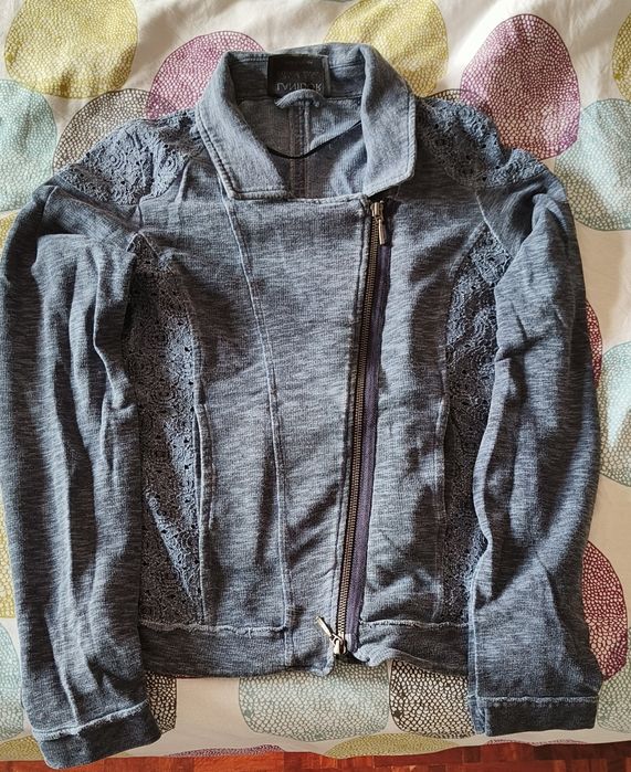 Casaco algodão azul