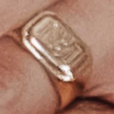 Sygnet Rodowy złoty z inicjałami BM