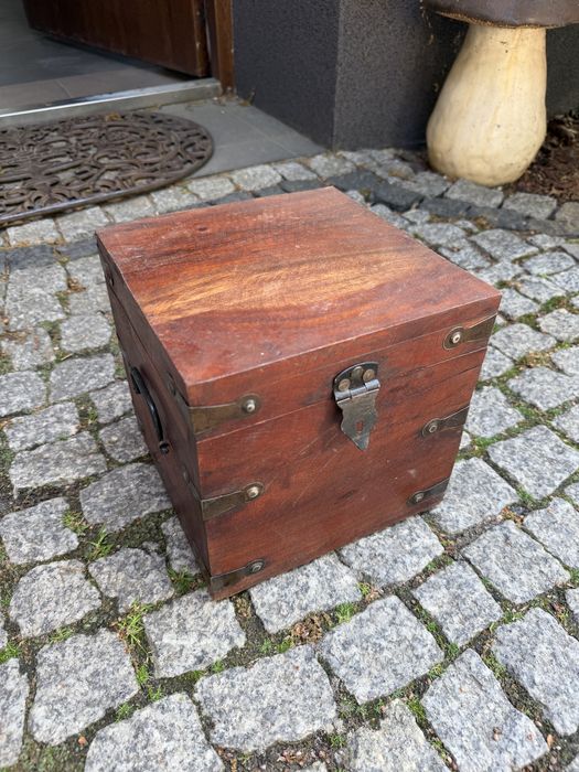 AlmiDecor szkatulka skrzynka skrzyneczka drewniana drewno Retro Art Deco Barok Vintage