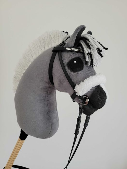 Konik Hobby Horse Fiord A4 ręcznie szyty z minky,zestaw z ogłowiem#145
