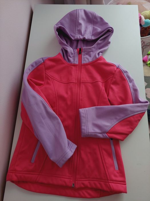 Kurtka przejściowa z polarem sportowa crivit 122-128 cm