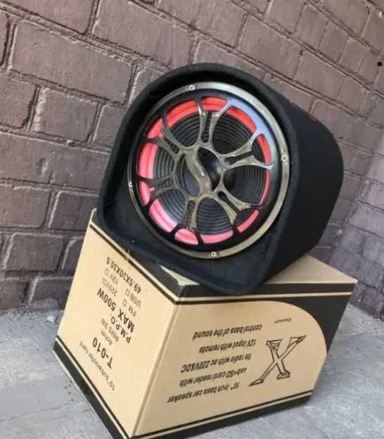 12" дюймовый Активный сабвуфер бочка 1200Вт. самбуфер в машину. Автомобильный сабвуфер. Колонка. Саб