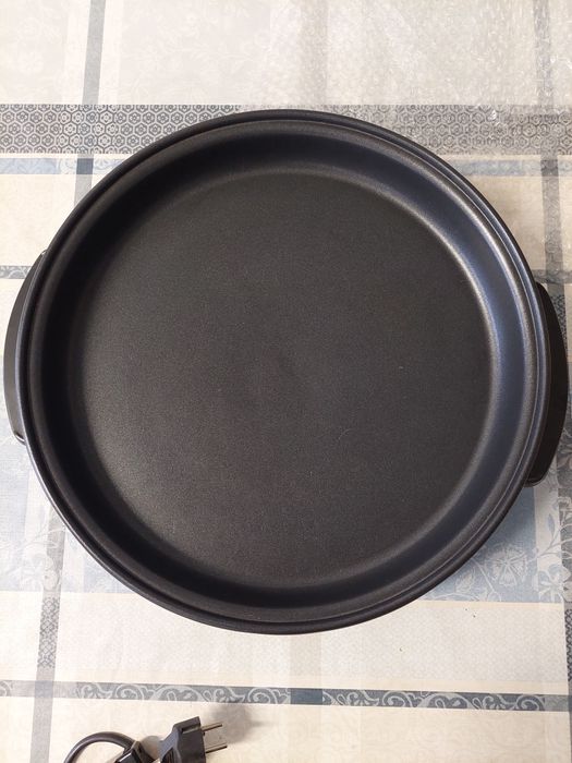 Grelhador elétrico antiaderente redondo