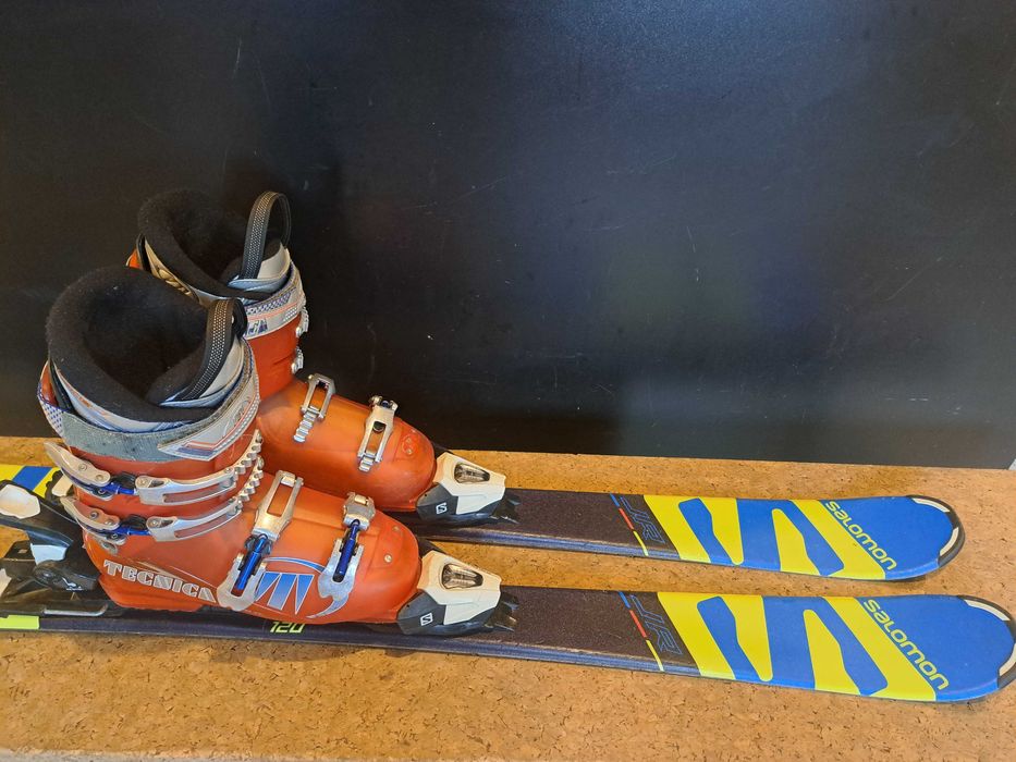 komplet narty Salomon X Race JR 120 cm + buty Tecnica 37 -38