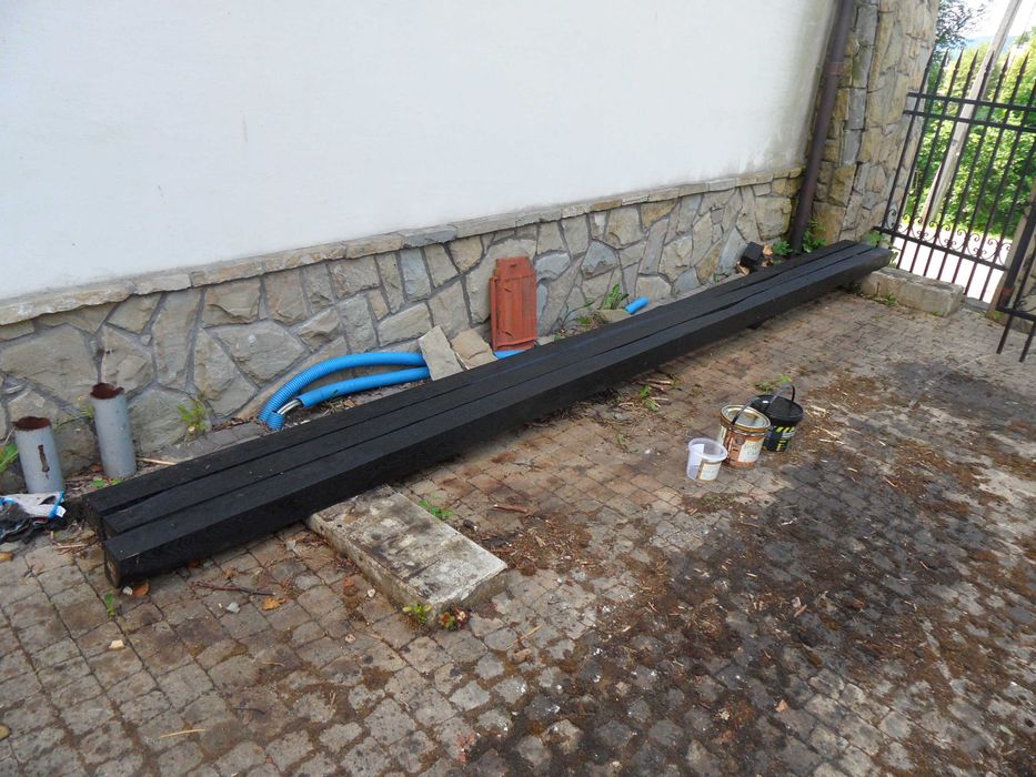 modrzew kantówka krawędziak 3szt. dł 5m przerój 10x10cm zakonserwowane