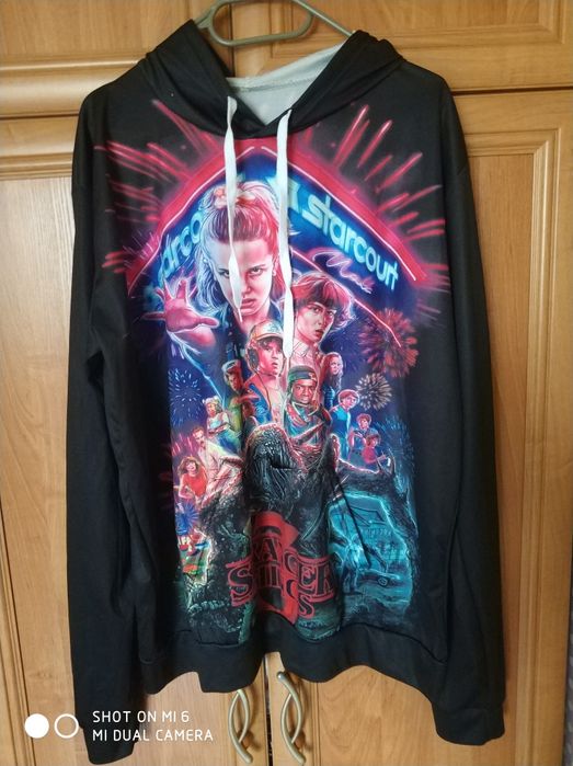 Bluza z kapturem kangur Stranger Things 3D