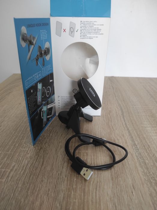 Автомобільний магнітний тримач для телефона, з безпроводною зарядкою